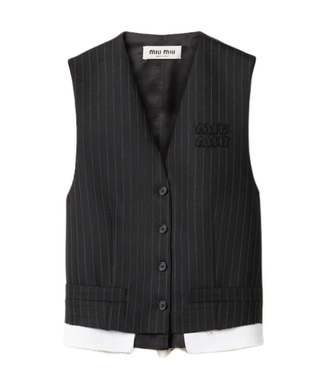 MIU MIU Черный жилет, фото 1