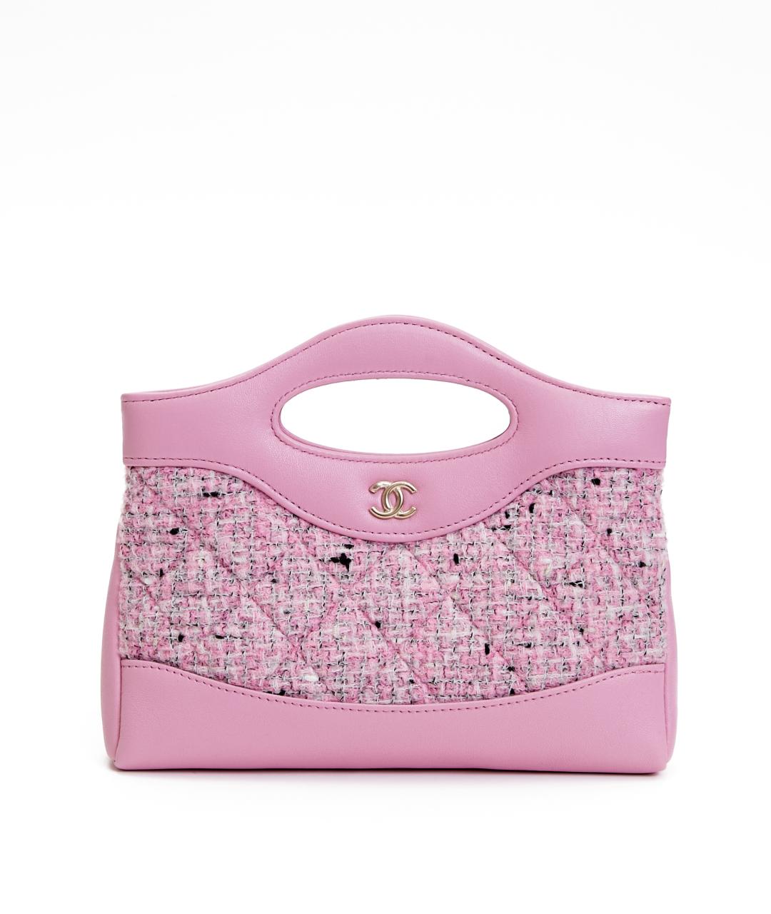 CHANEL Розовая кожаная сумка через плечо, фото 7