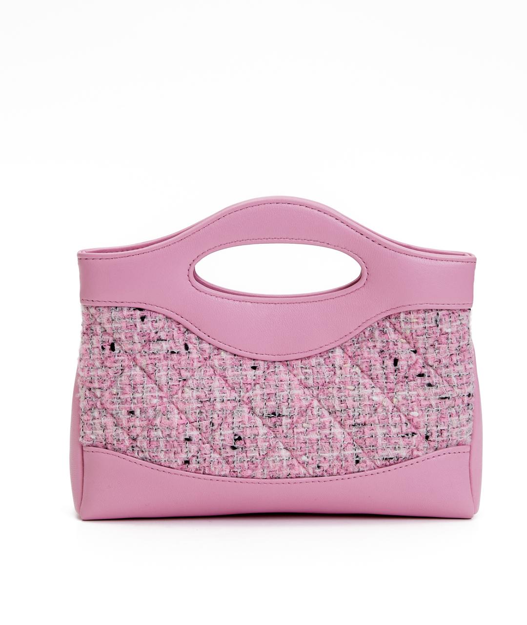 CHANEL Розовая кожаная сумка через плечо, фото 3