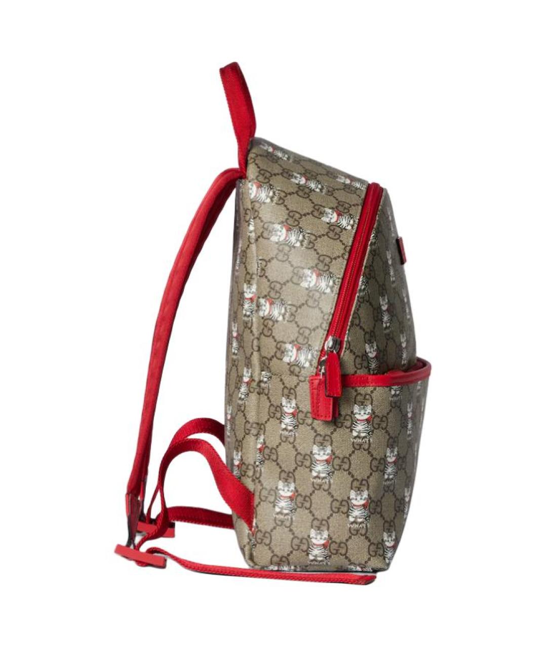 GUCCI Бежевый рюкзак из канвы, фото 3