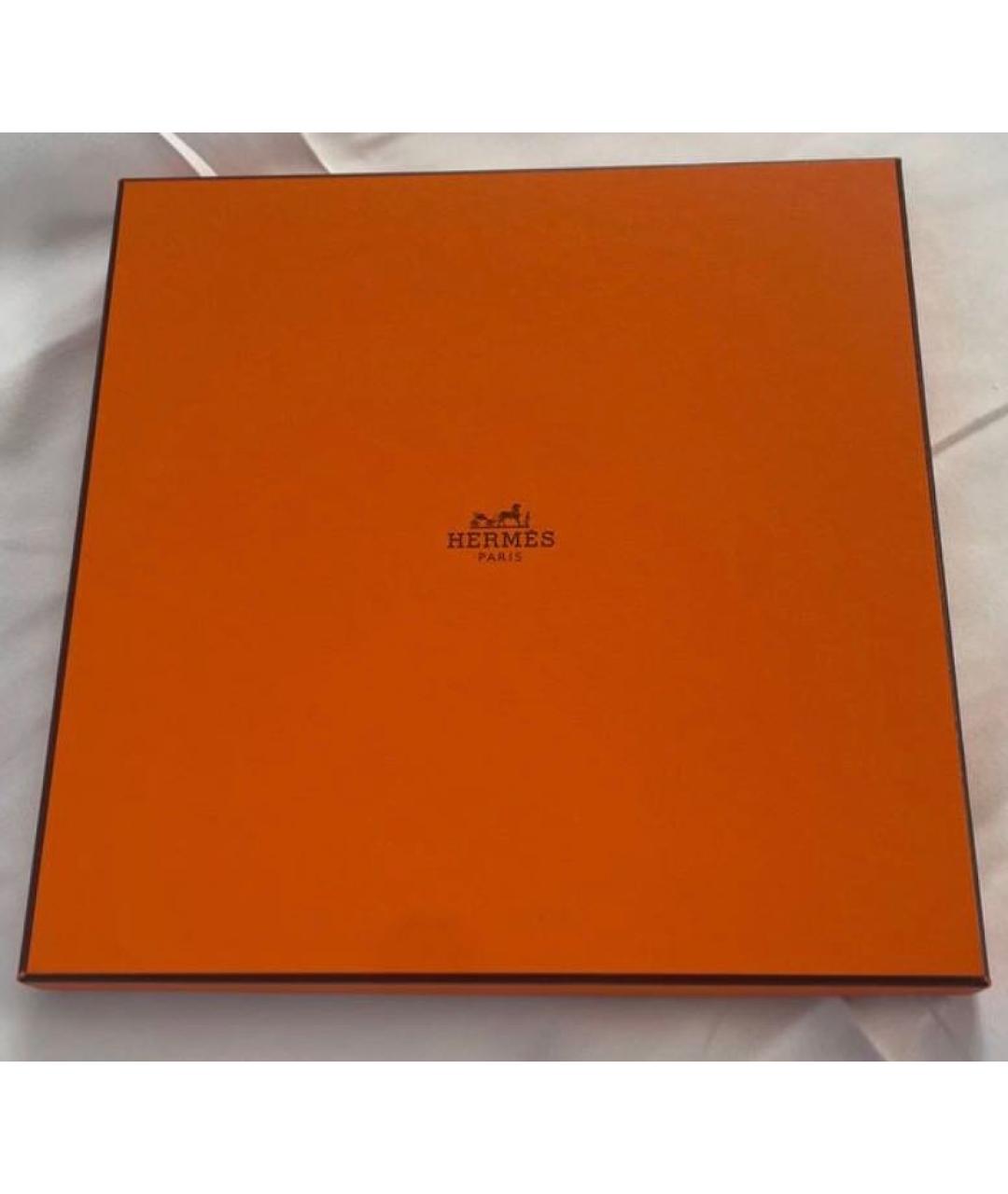 HERMES Коралловый шелковый платок, фото 6
