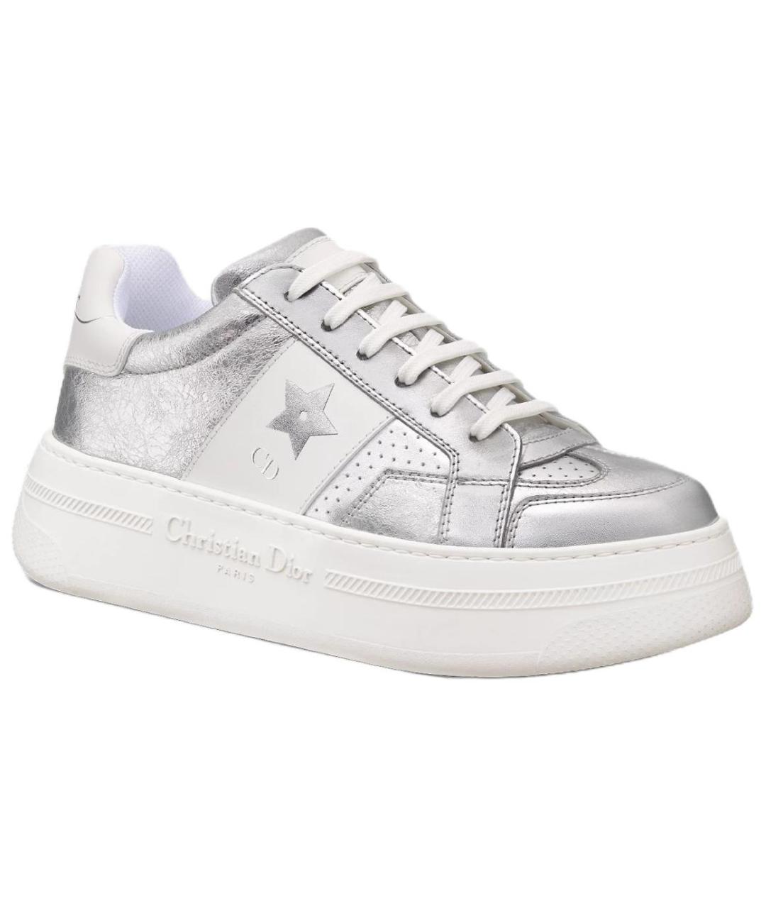 CHRISTIAN DIOR Серебряные кроссовки, фото 3