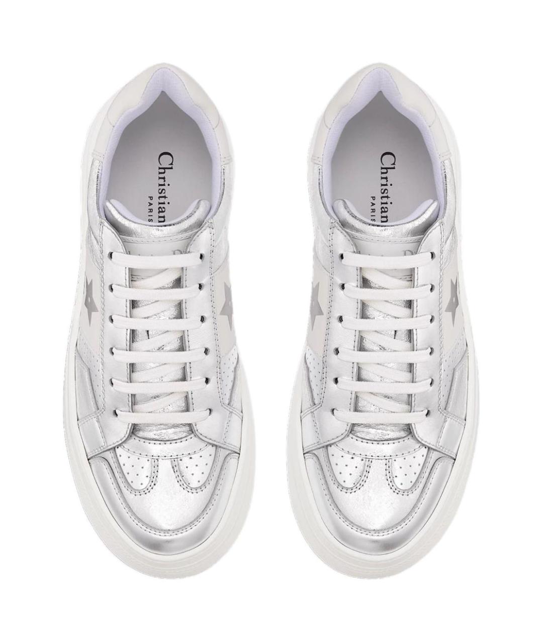 CHRISTIAN DIOR Серебряные кроссовки, фото 4