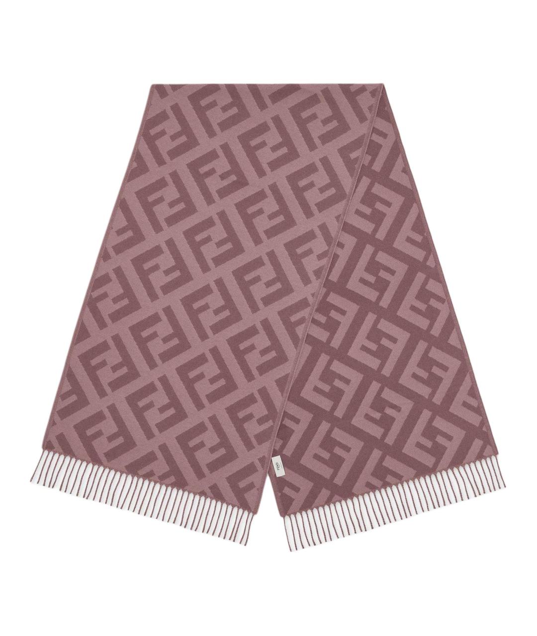 FENDI Розовый кашемировый шарф, фото 1