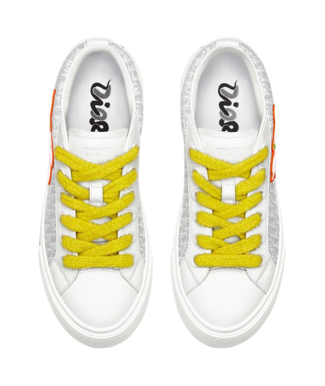 CHRISTIAN DIOR Белые кожаные низкие кроссовки / кеды, фото 5