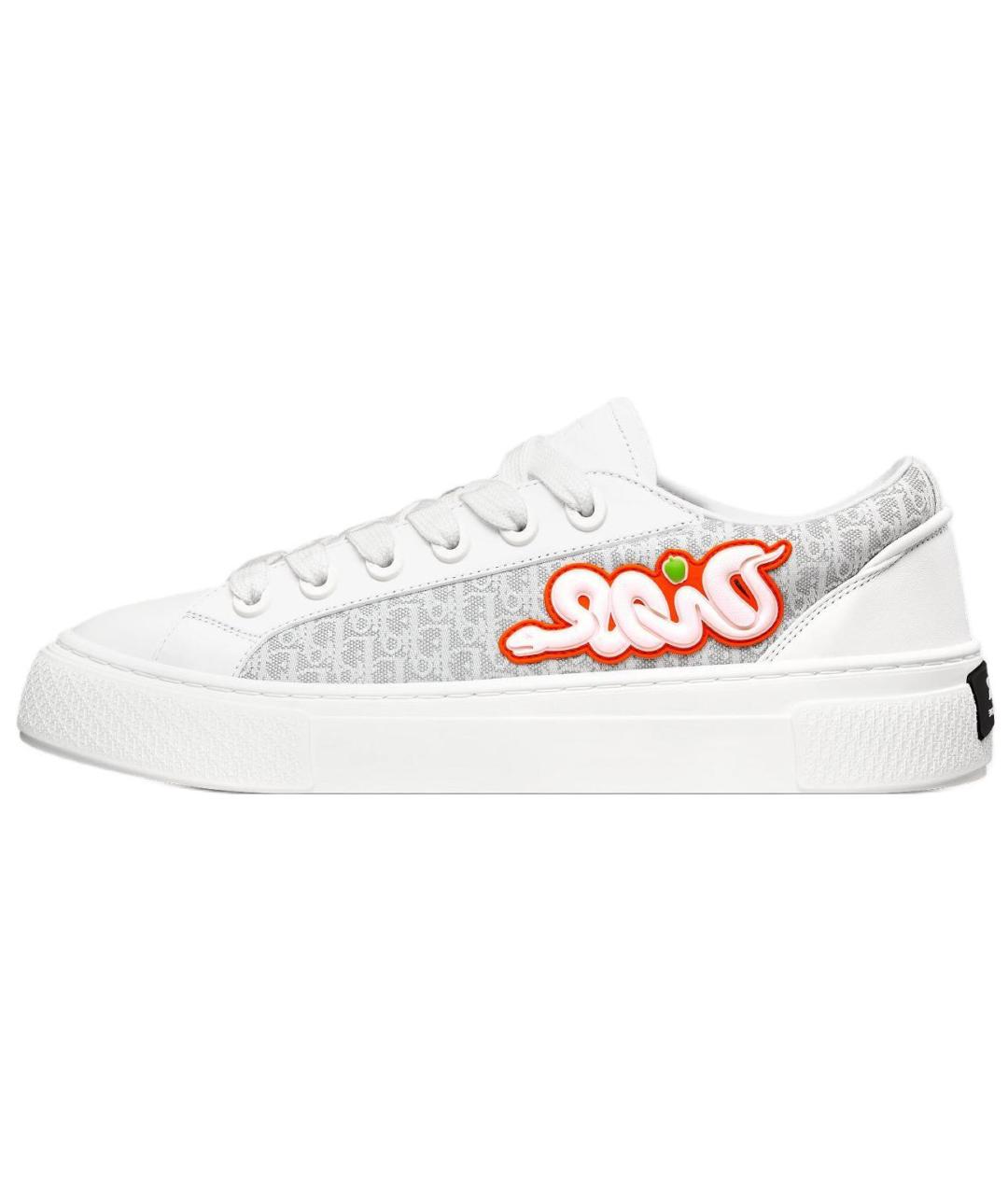 CHRISTIAN DIOR Белые кожаные низкие кроссовки / кеды, фото 2