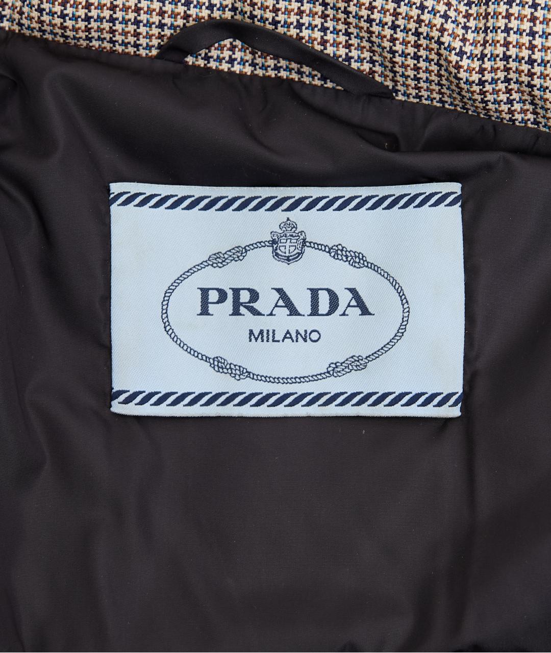 PRADA Бежевый шерстяной пуховик, фото 4