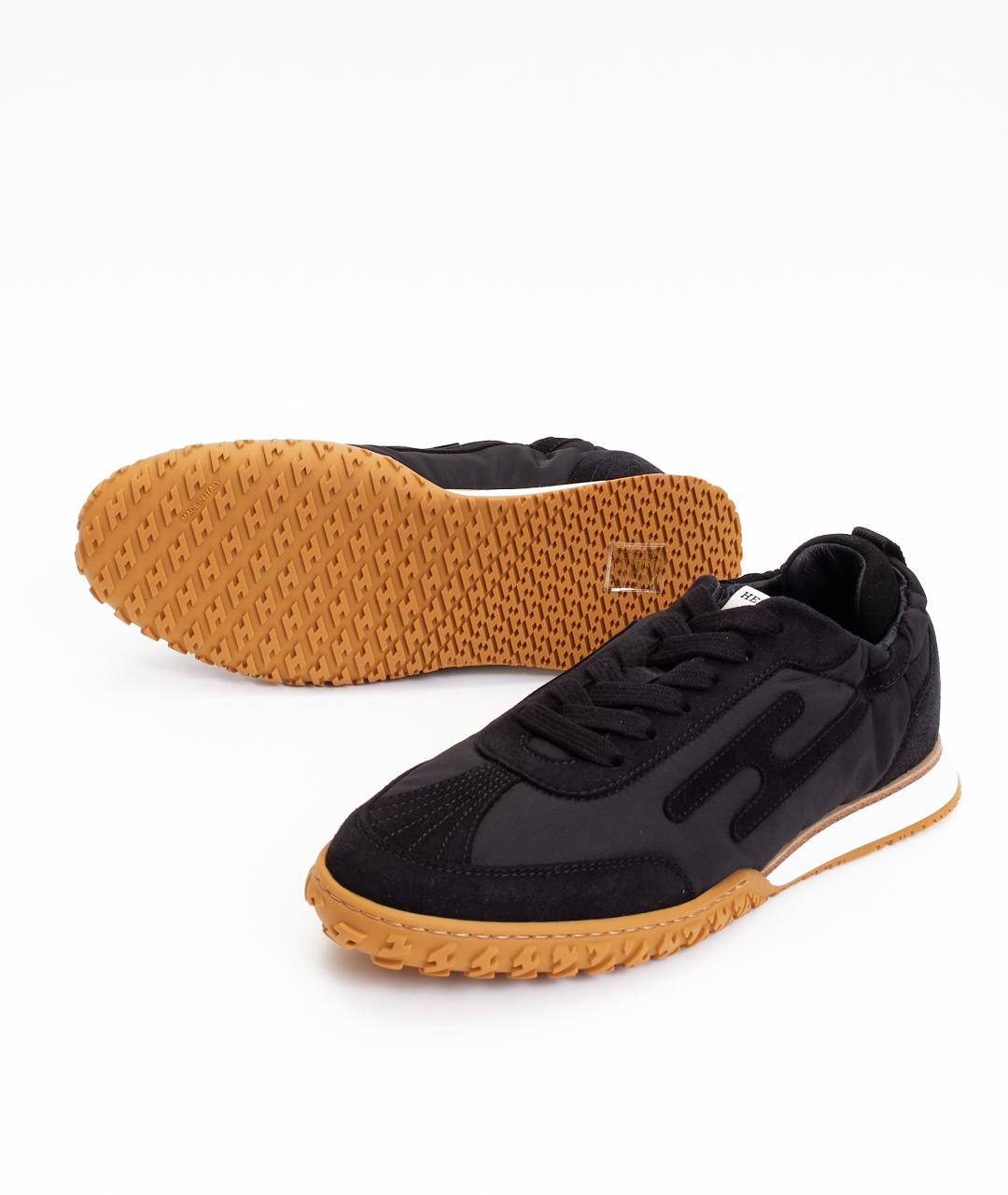 HERMES Черные замшевые кроссовки, фото 6