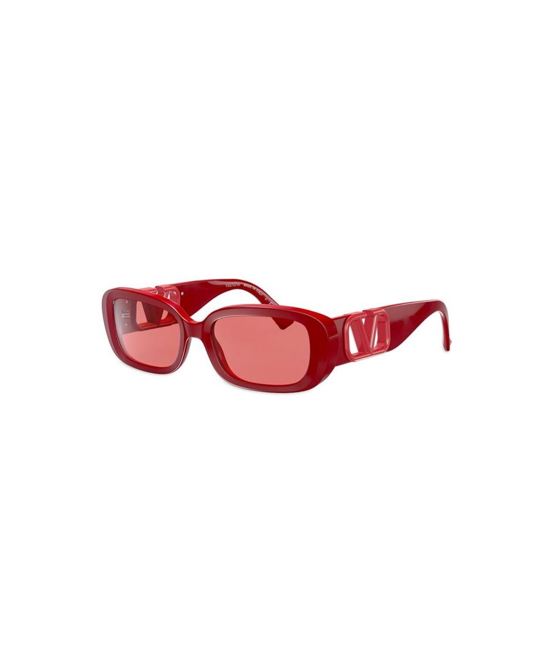 VALENTINO Красные пластиковые солнцезащитные очки, фото 2