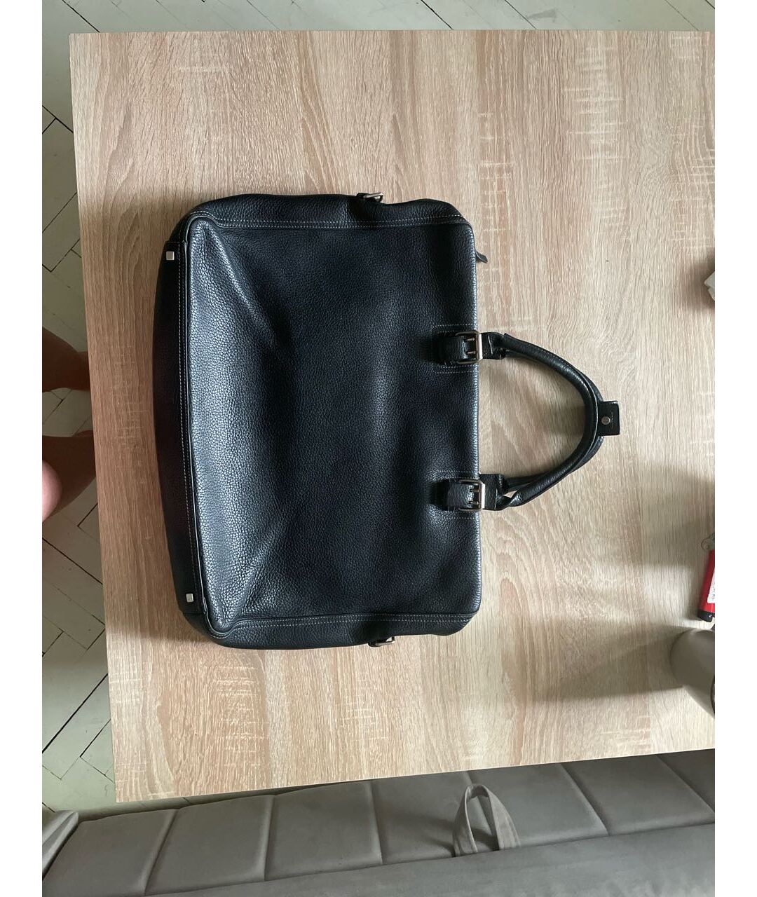 GIVENCHY Черный кожаный портфель, фото 3