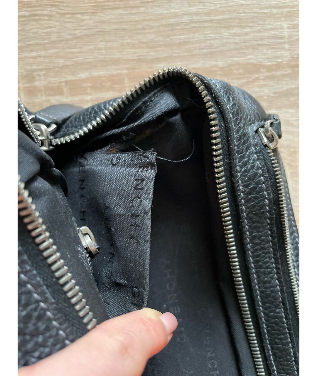 GIVENCHY Черный кожаный портфель, фото 7