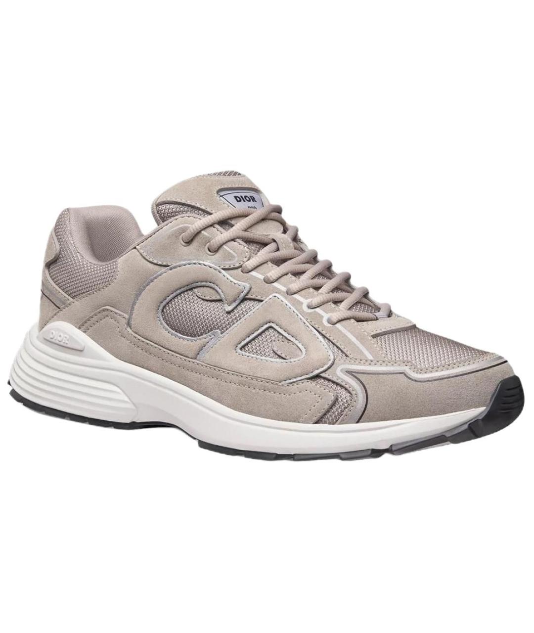 CHRISTIAN DIOR Серые кожаные кроссовки, фото 3