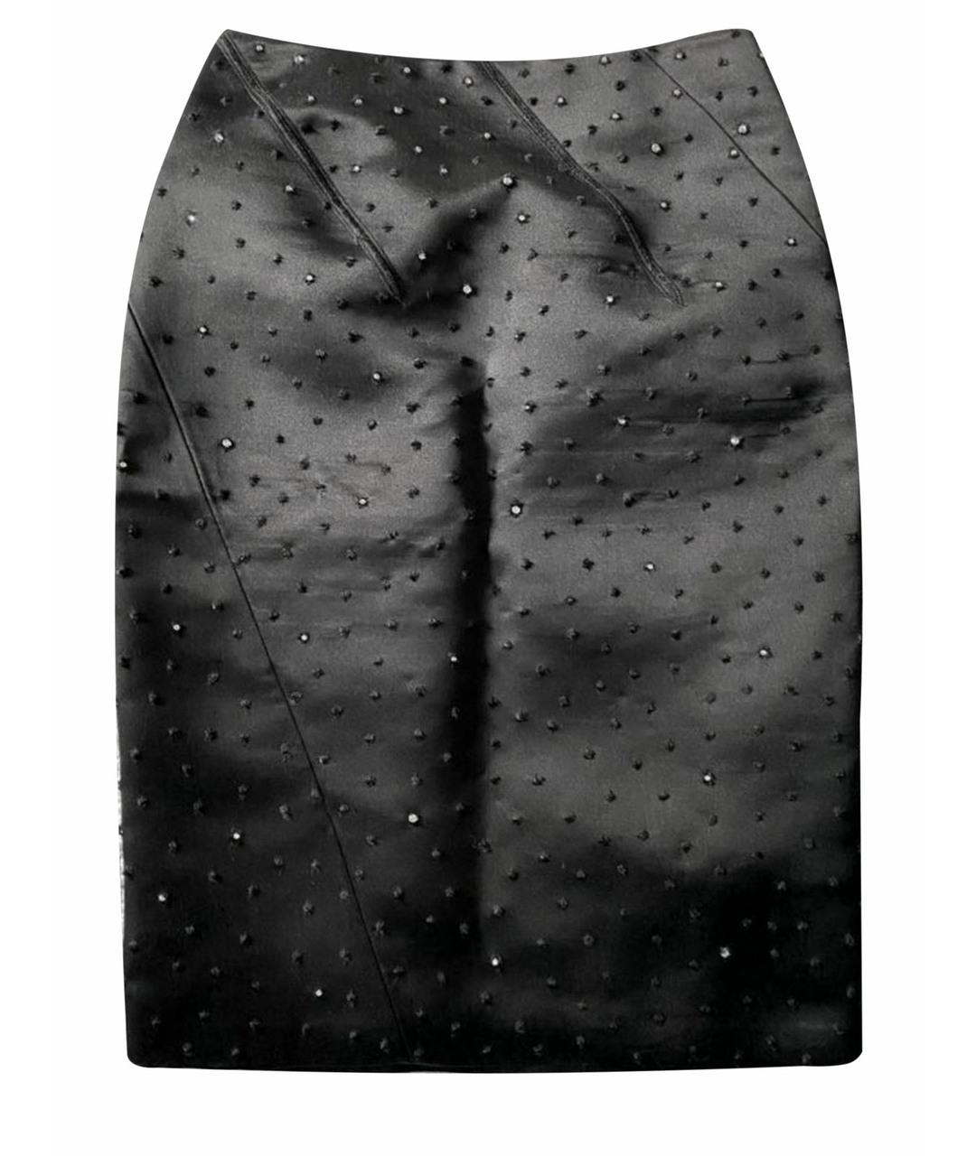 NINA RICCI Черная шелковая юбка миди, фото 1