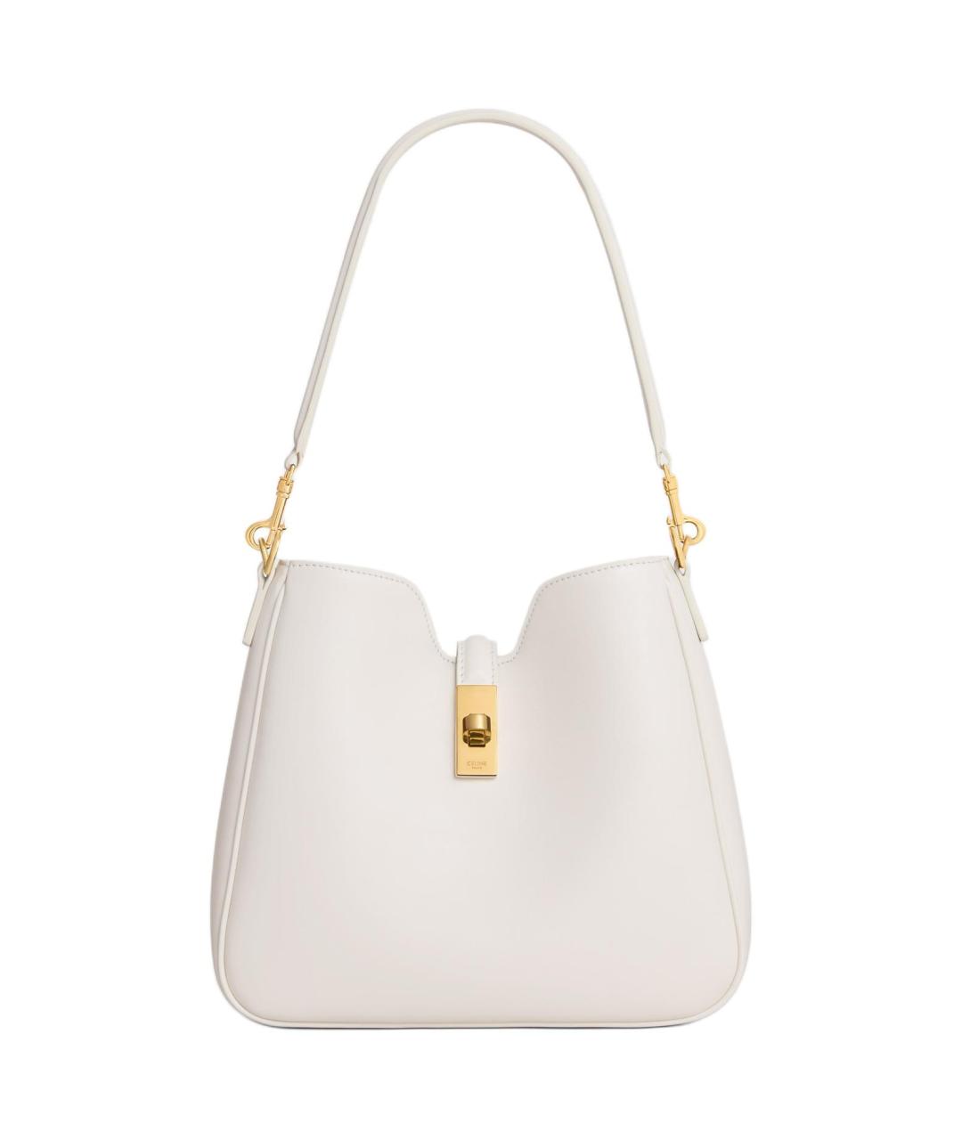 CELINE Белая кожаная сумка через плечо, фото 1