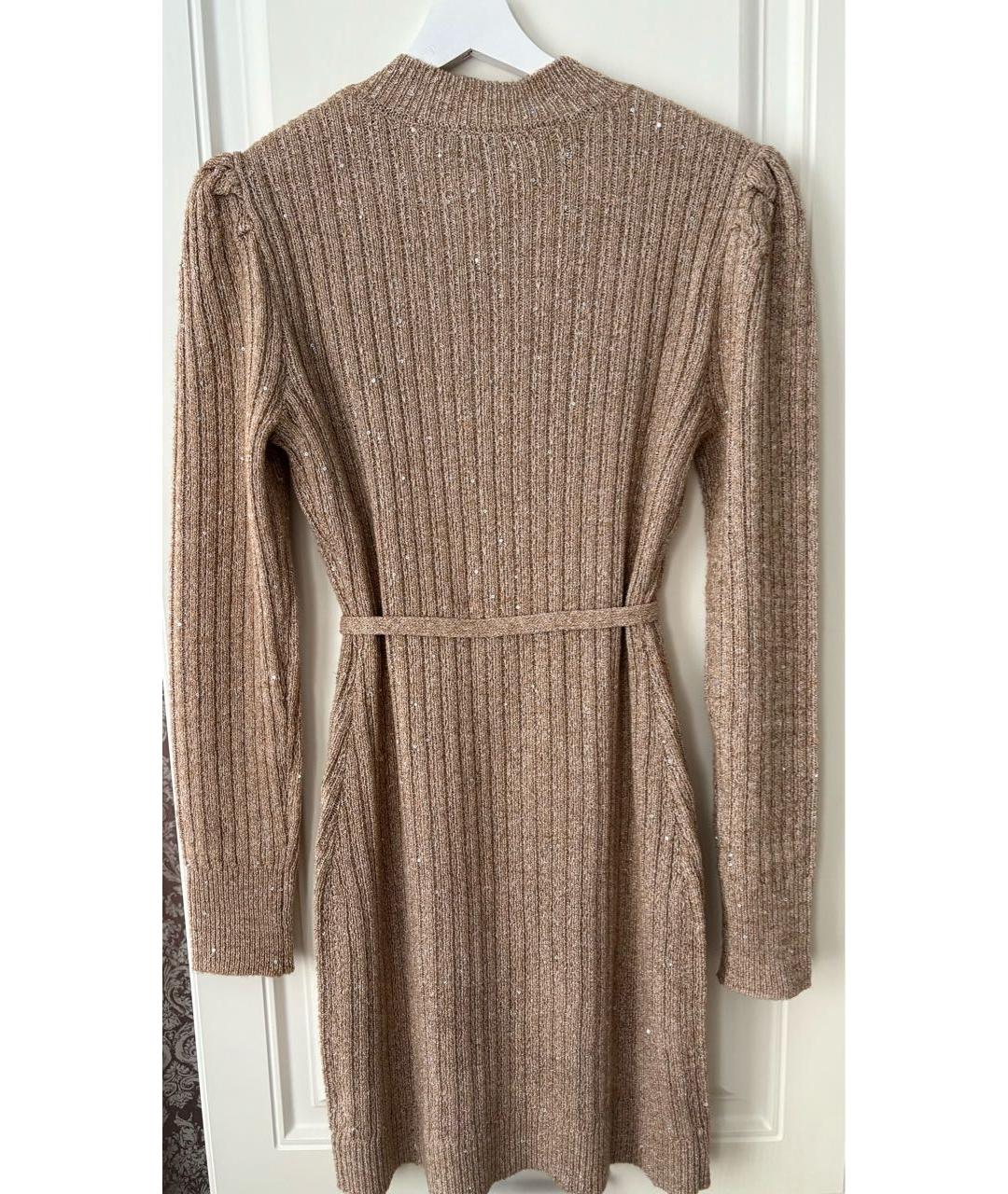 TWIN-SET Бежевое полиэстеровое платье, фото 2