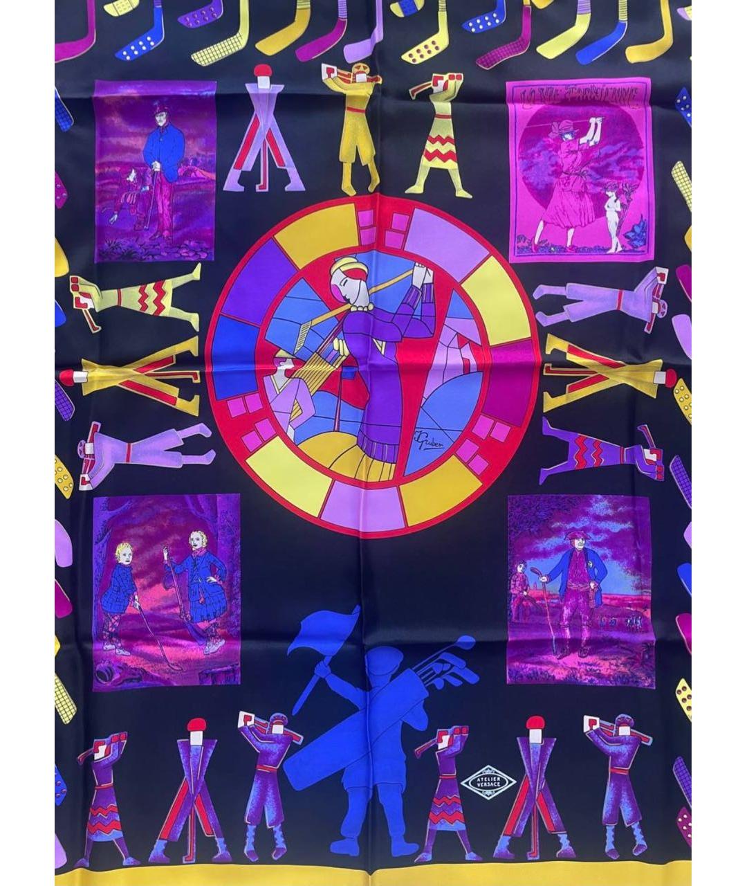 VERSACE Мульти шелковый платок, фото 7
