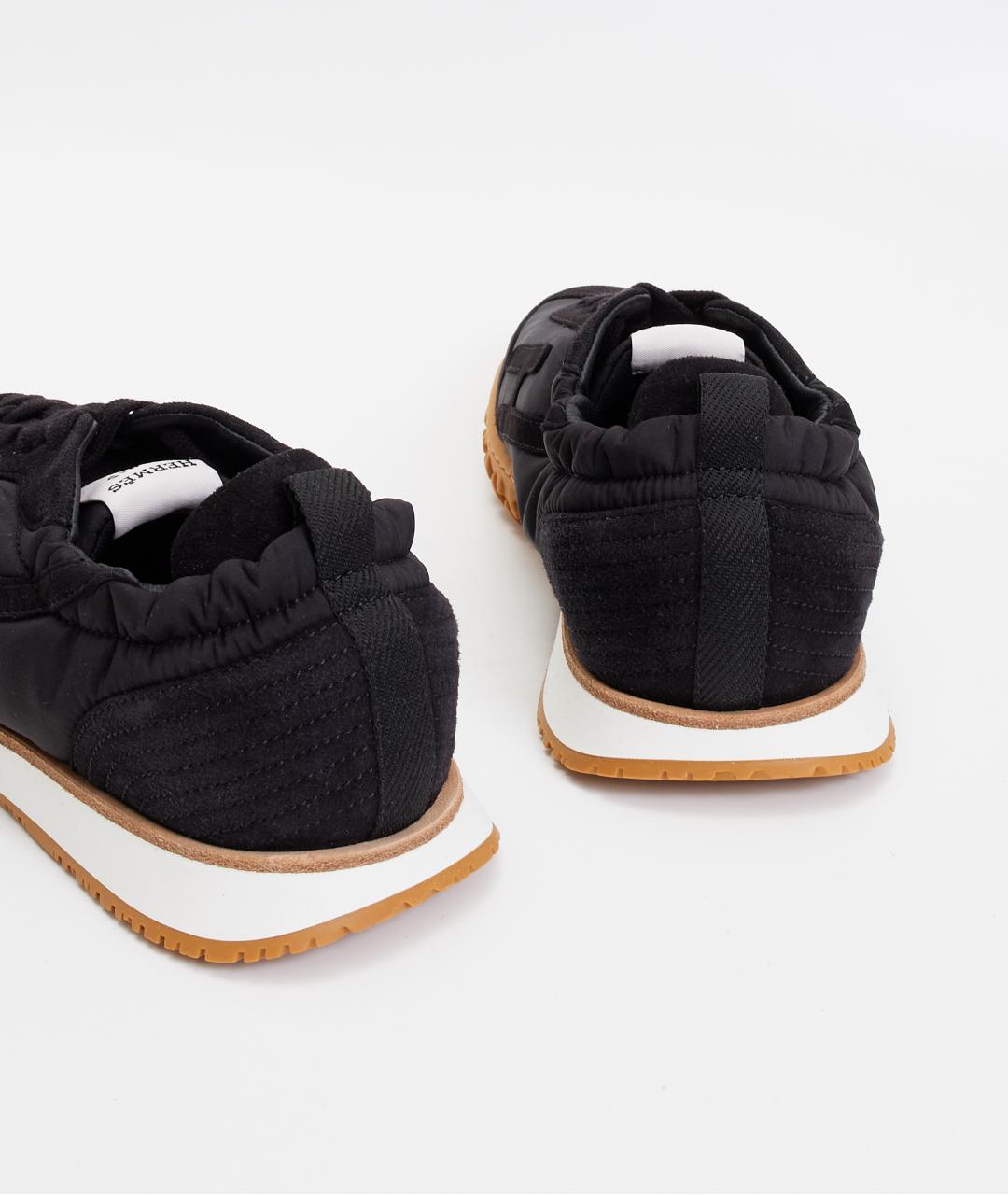 HERMES Черные замшевые кроссовки, фото 6