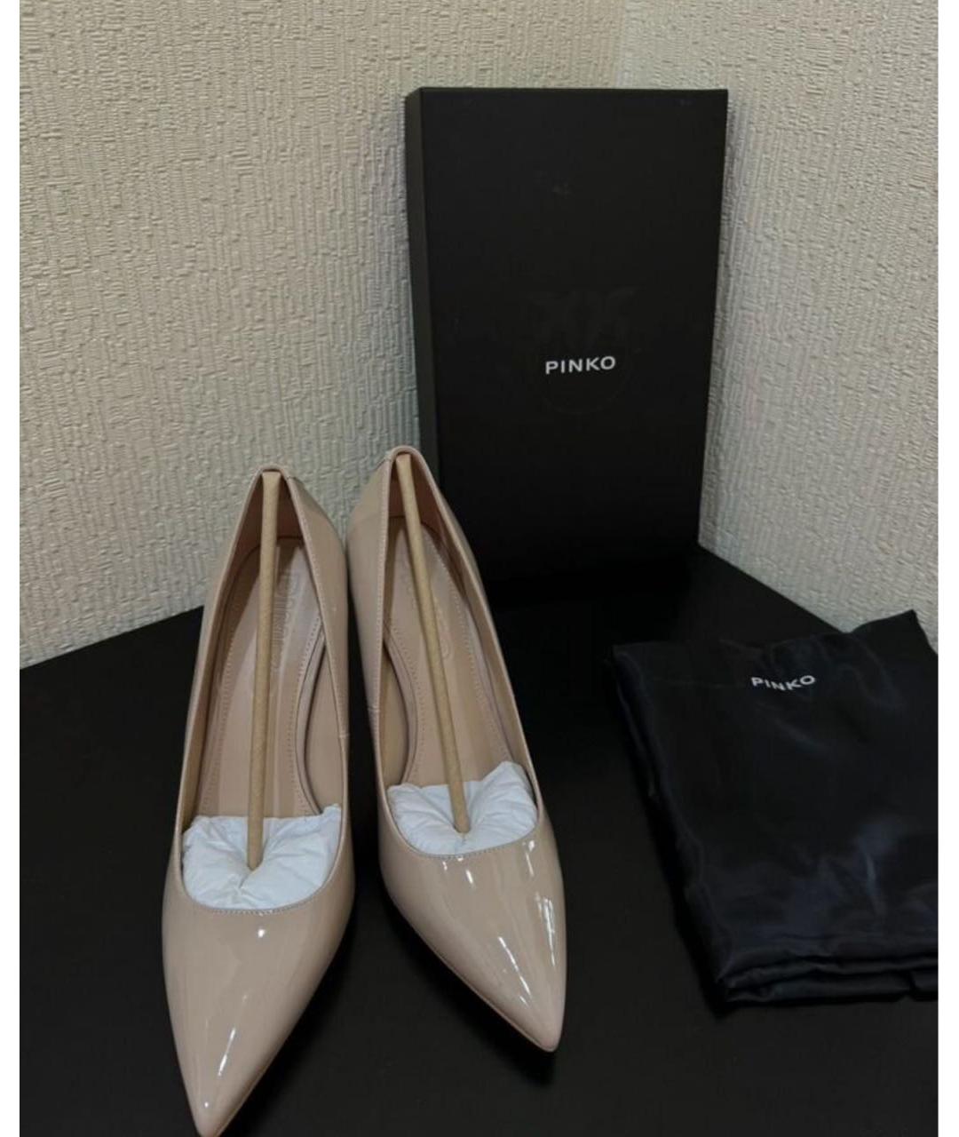 PINKO Бежевые туфли из искусственной кожи, фото 8