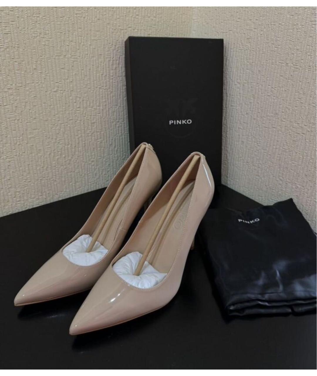 PINKO Бежевые туфли из искусственной кожи, фото 6