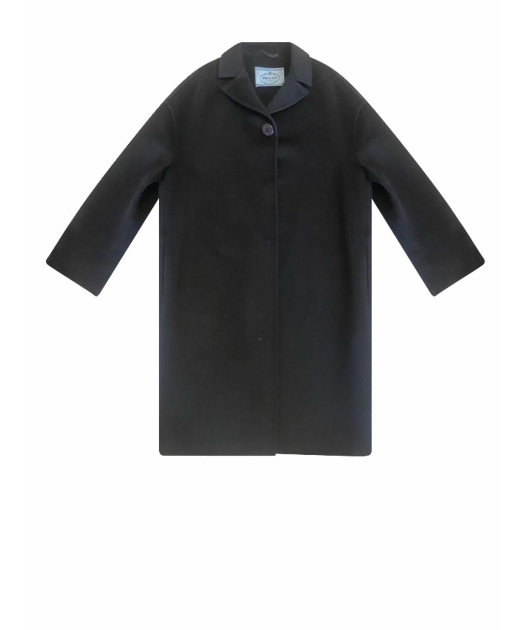 PRADA Черное кашемировое пальто, фото 1
