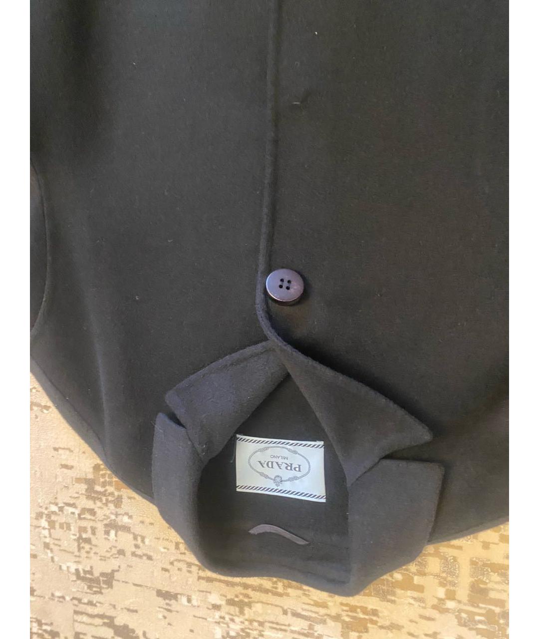 PRADA Черное кашемировое пальто, фото 3