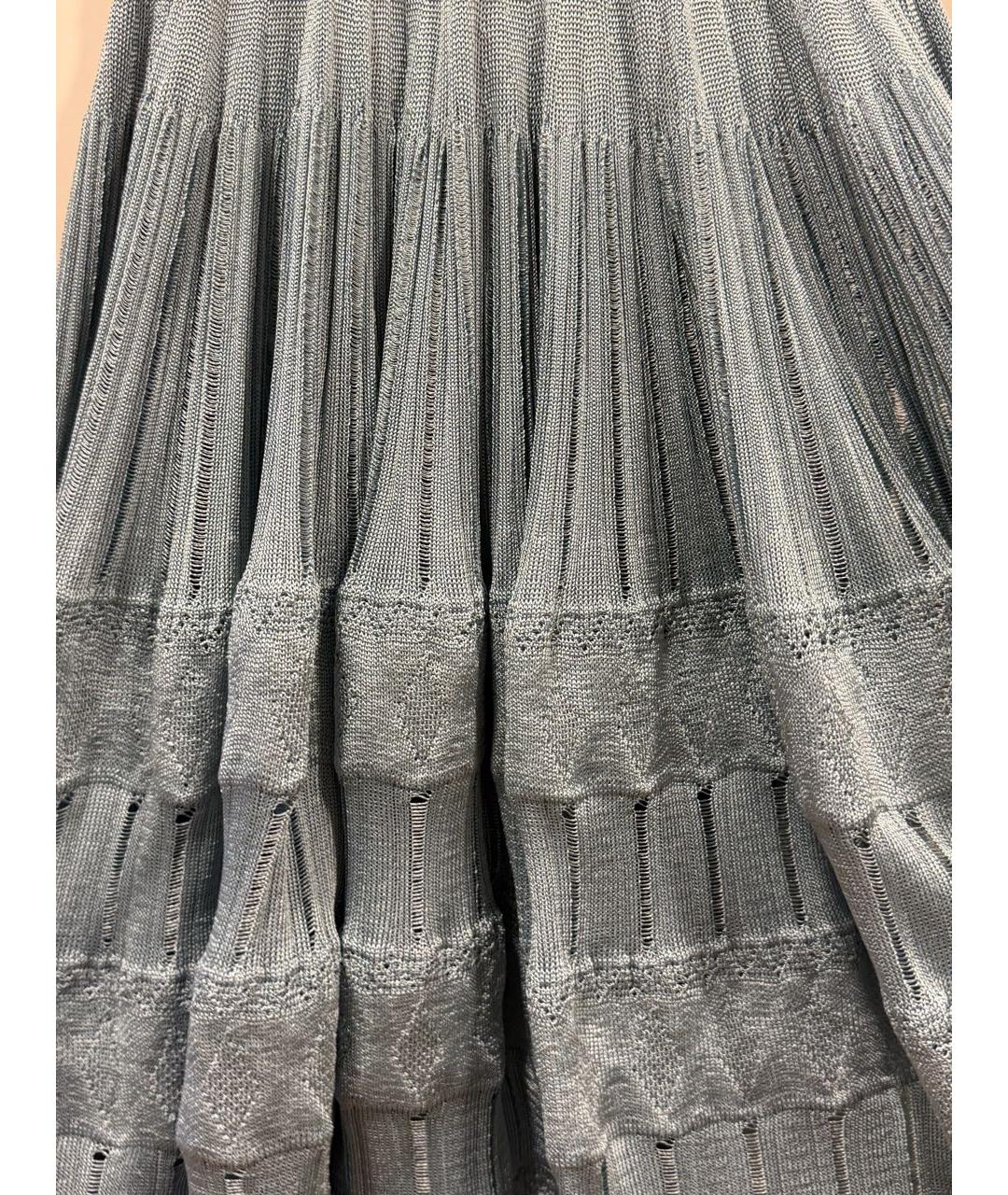 ALAIA Голубое вискозное коктейльное платье, фото 4