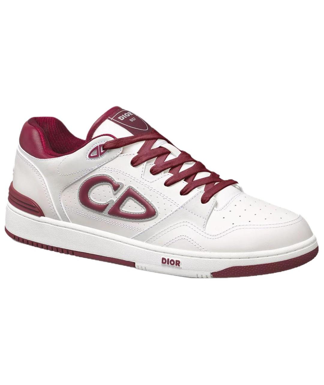CHRISTIAN DIOR Красные кожаные низкие кроссовки / кеды, фото 3