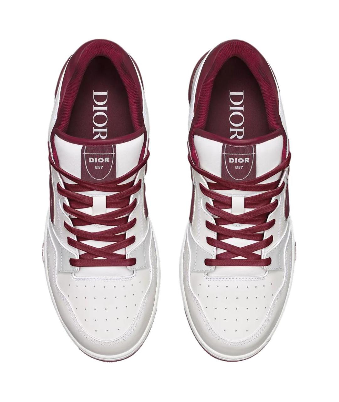 CHRISTIAN DIOR Красные кожаные низкие кроссовки / кеды, фото 4