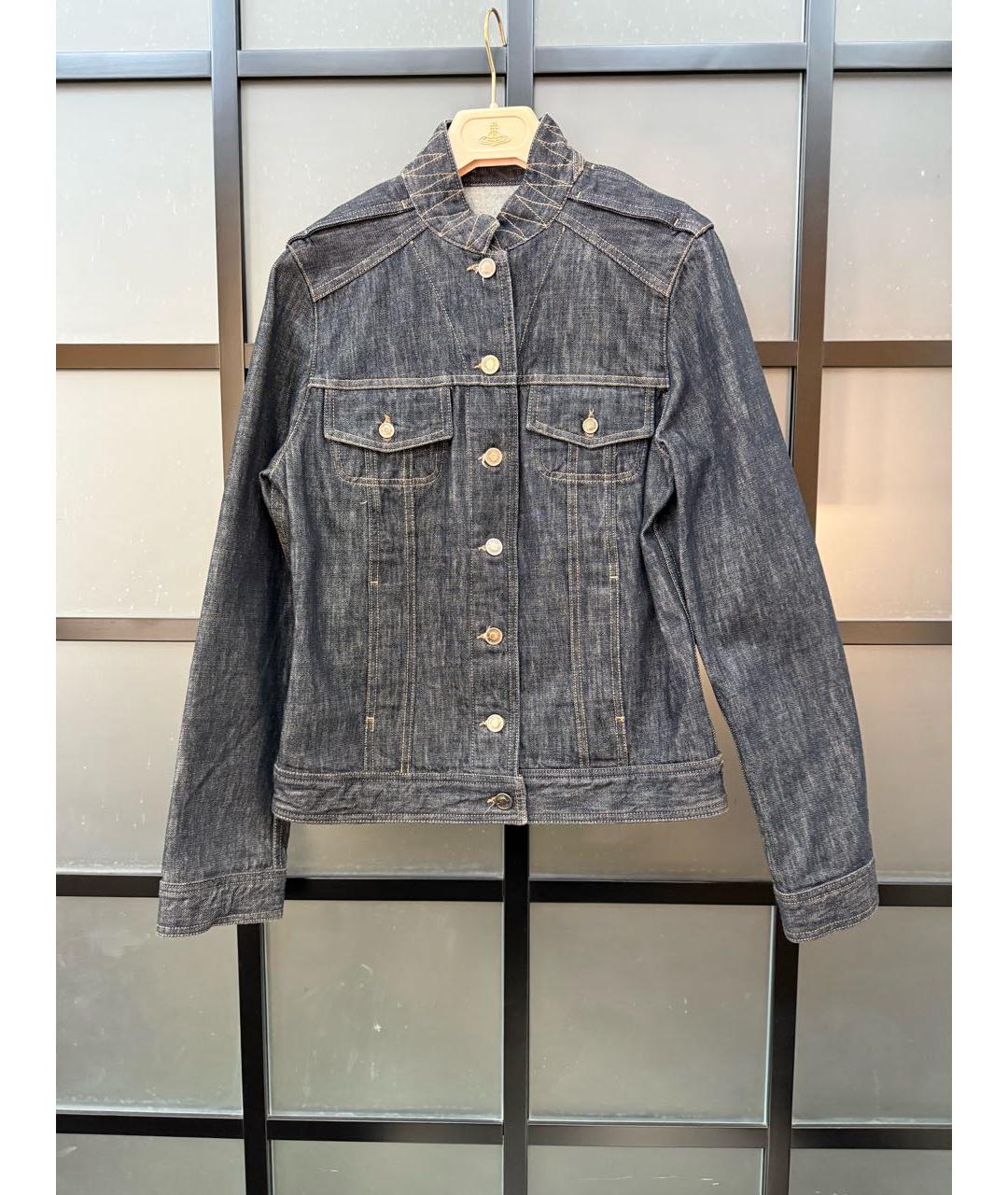 GUCCI Темно-синий деним костюм с брюками, фото 9