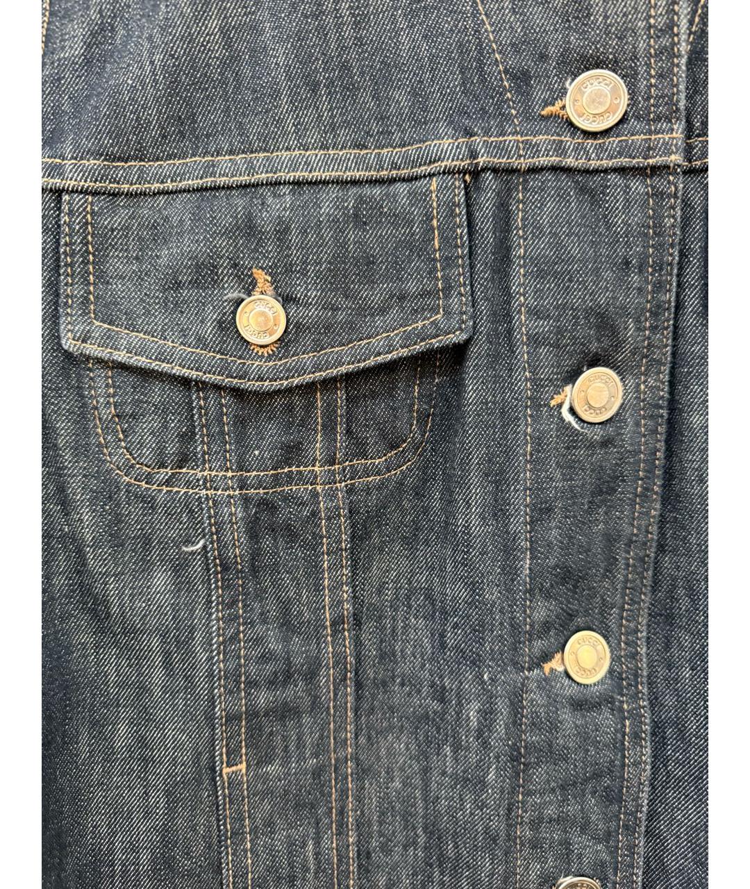 GUCCI Темно-синий деним костюм с брюками, фото 4