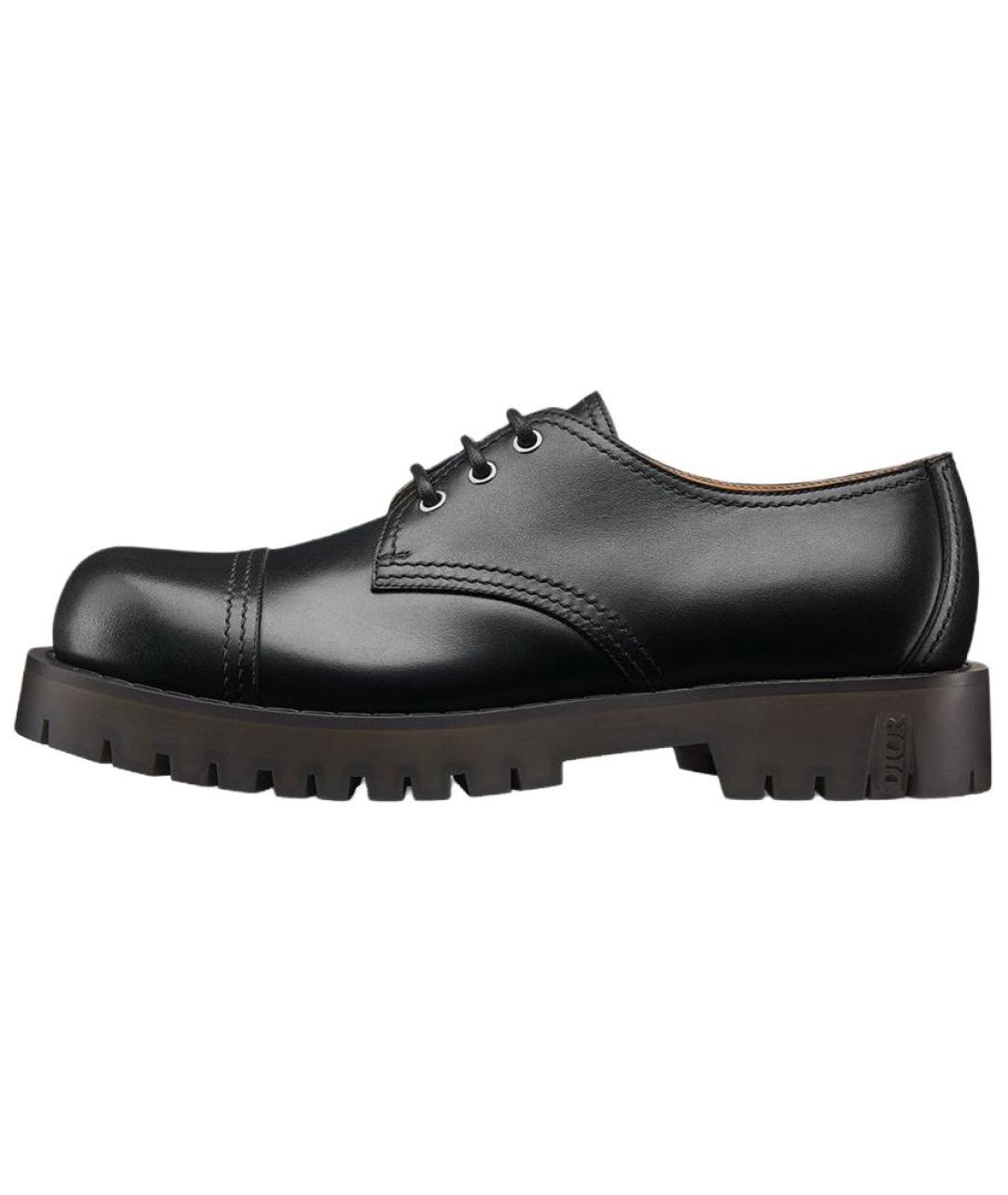 CHRISTIAN DIOR Черные кожаные туфли, фото 2