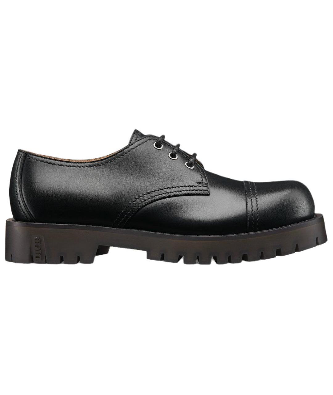 CHRISTIAN DIOR Черные кожаные туфли, фото 1