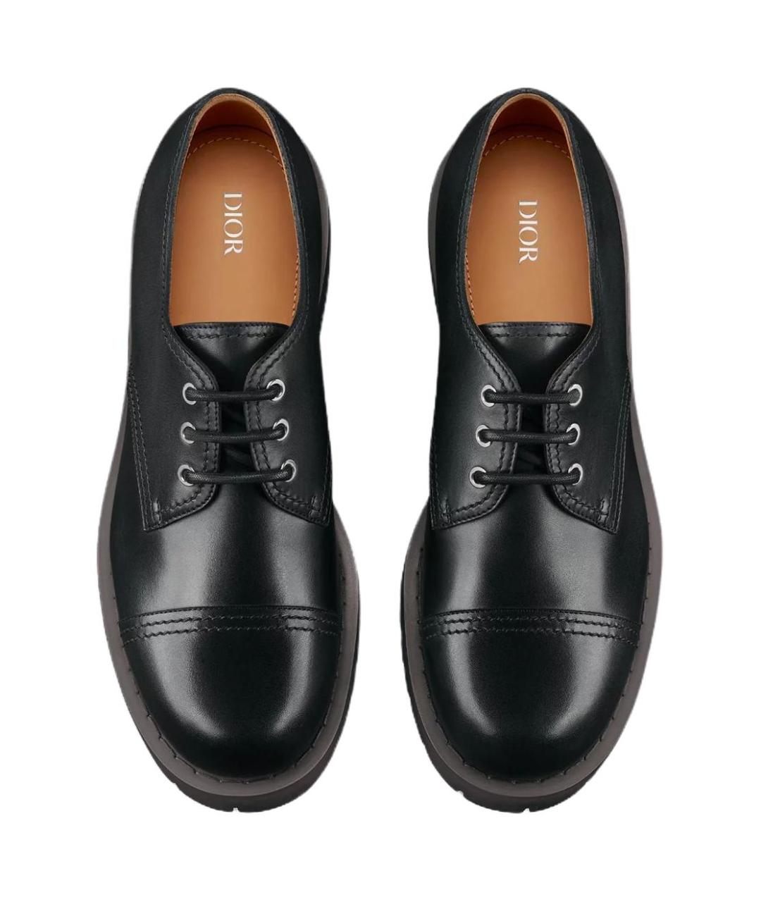 CHRISTIAN DIOR Черные кожаные туфли, фото 5