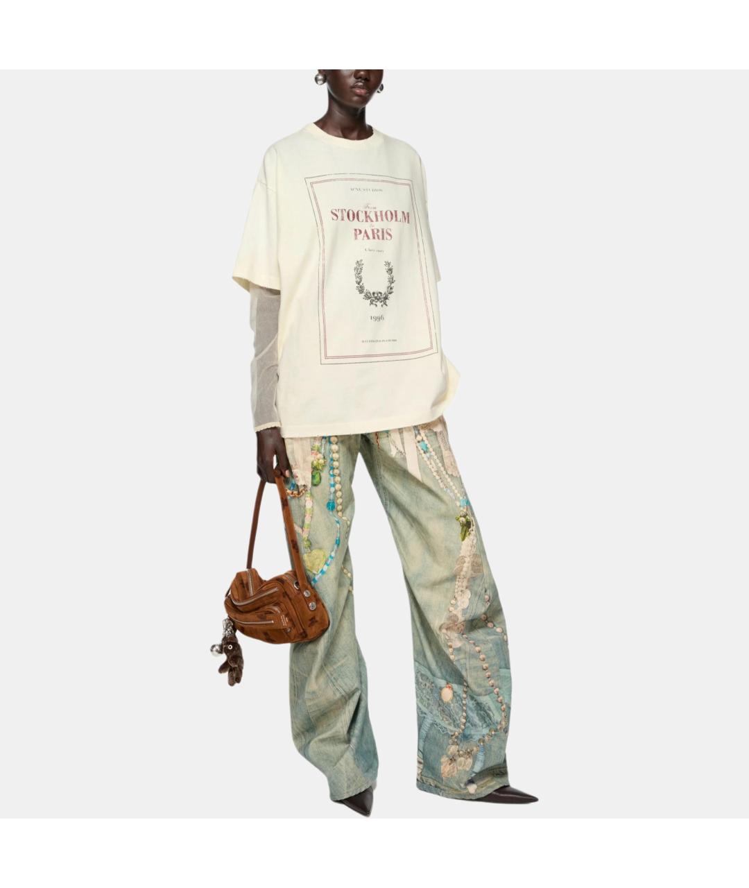 ACNE STUDIOS Голубые прямые джинсы, фото 5