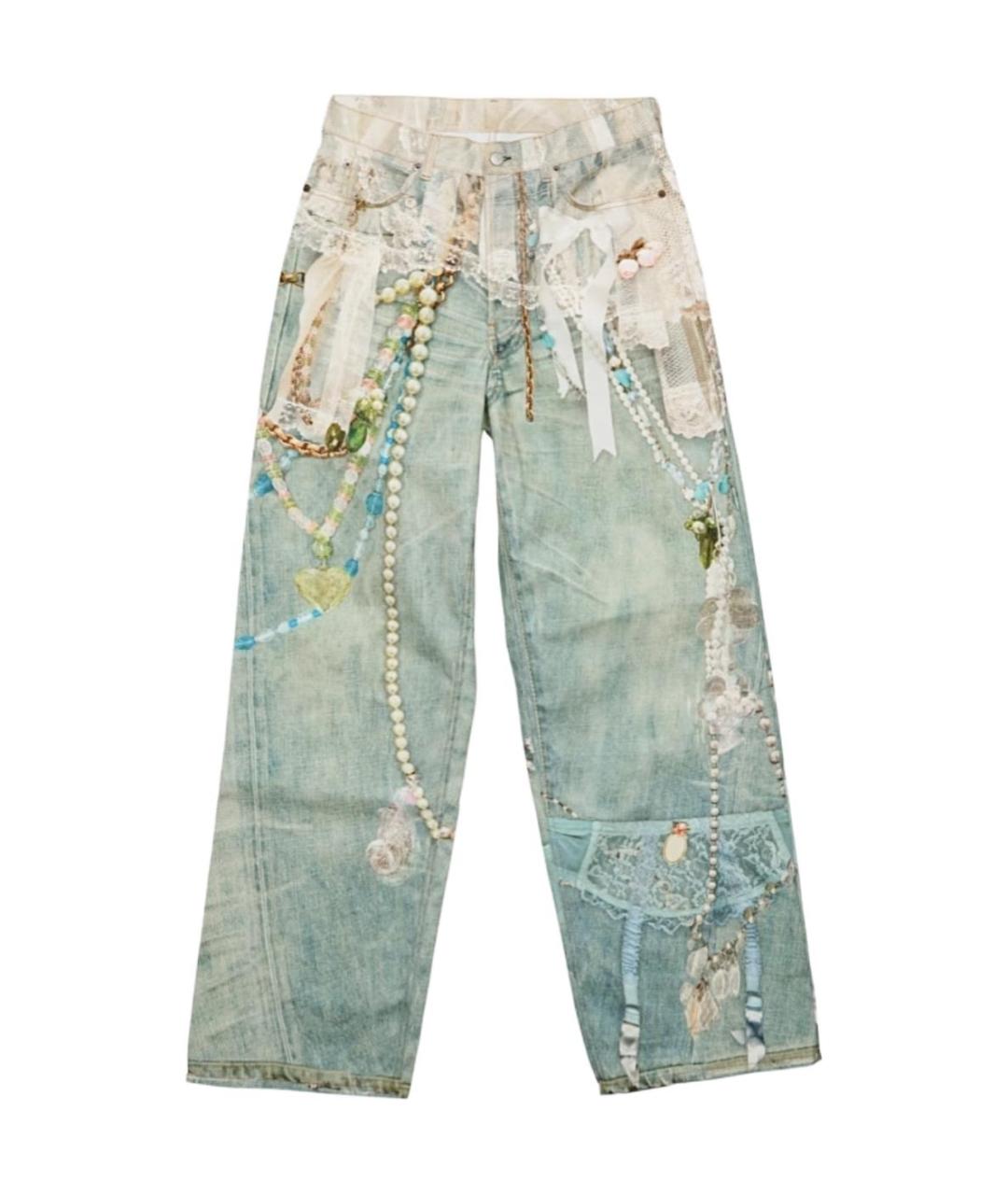 ACNE STUDIOS Голубые прямые джинсы, фото 1