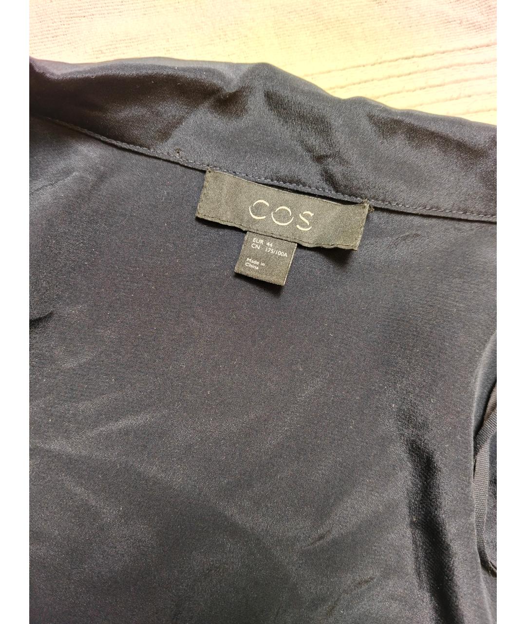 COS Темно-синий шелковый тренч/плащ, фото 2