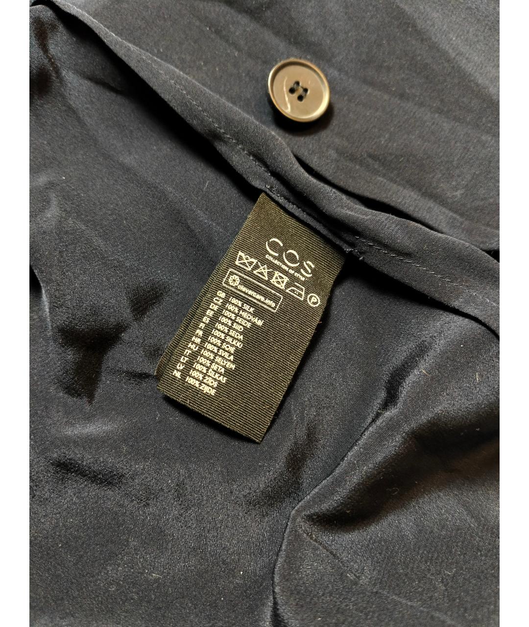 COS Темно-синий шелковый тренч/плащ, фото 3