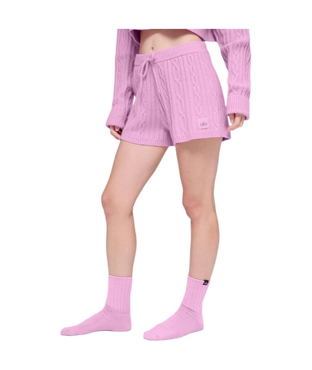 ALO YOGA Розовые спортивные брюки и шорты, фото 3