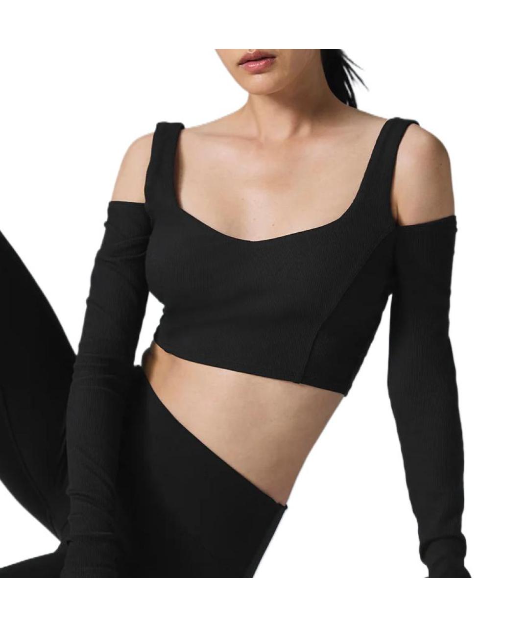 ALO YOGA Черная майка, фото 5