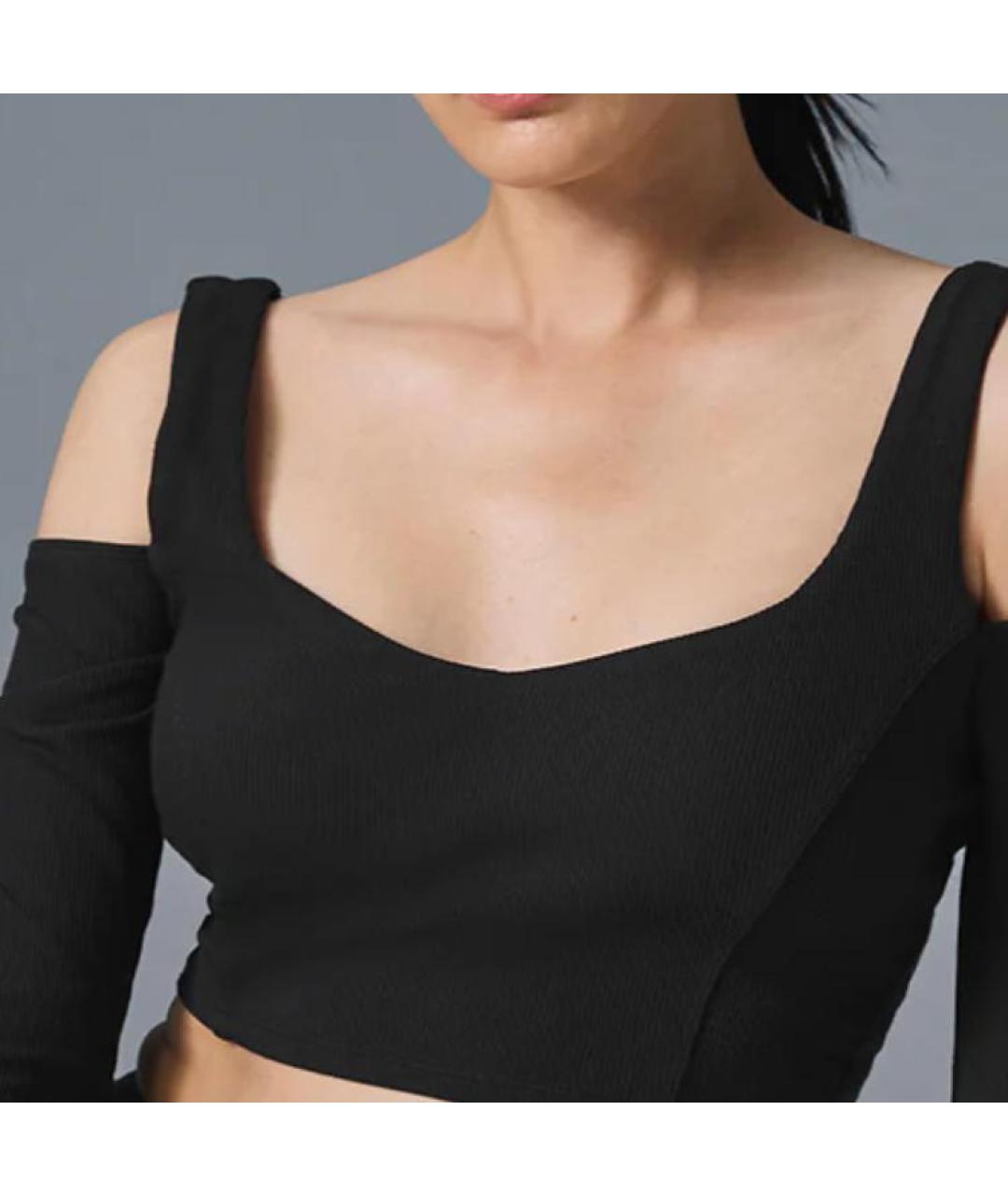 ALO YOGA Черная майка, фото 3