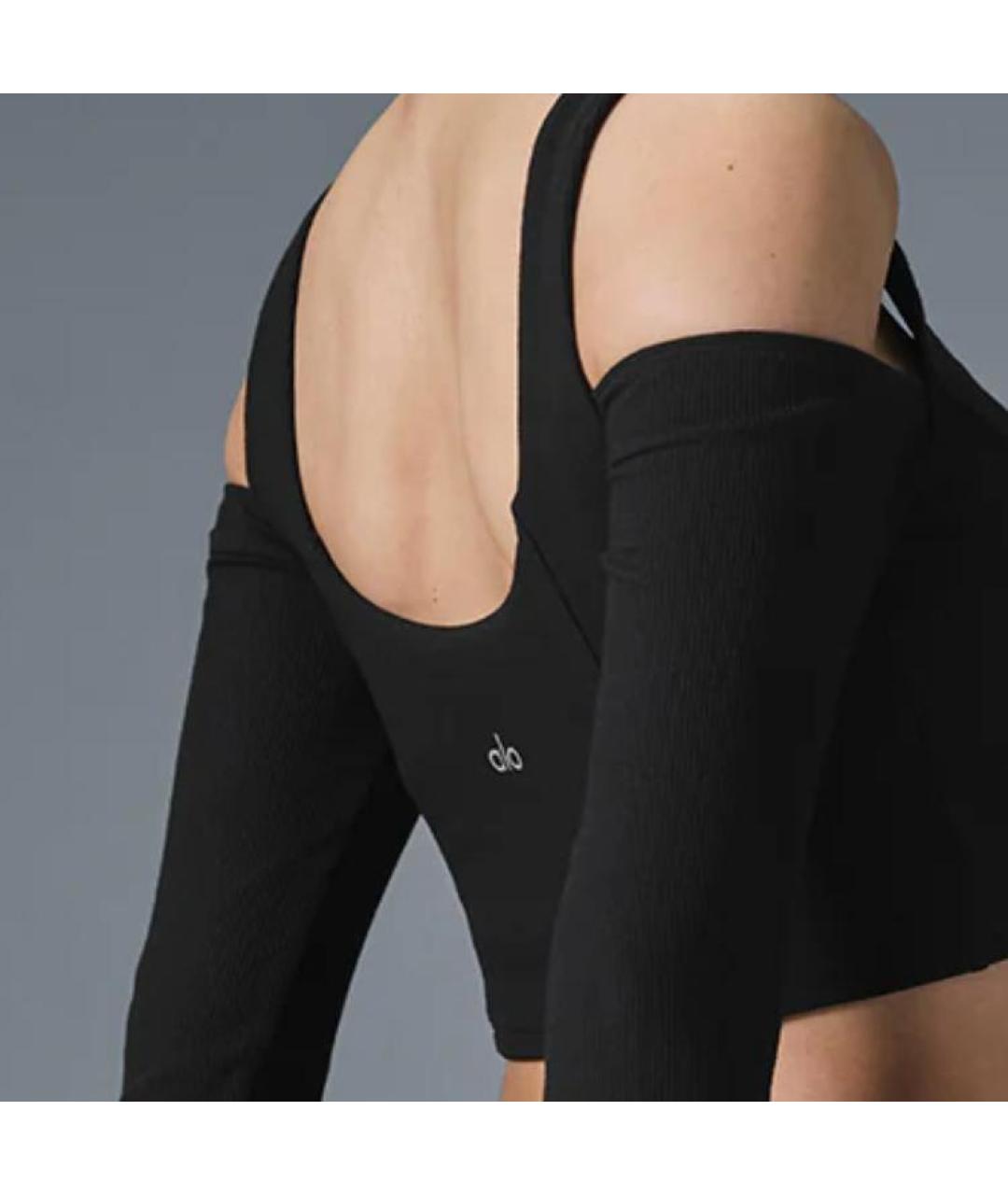 ALO YOGA Черная майка, фото 4