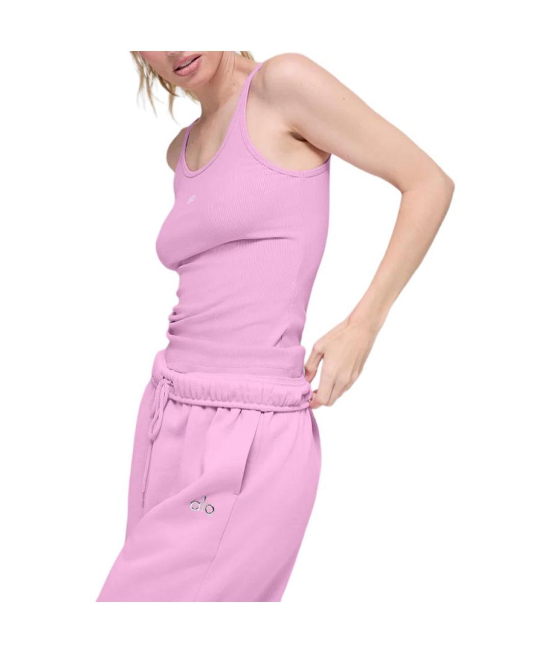 ALO YOGA Розовая майка, фото 3