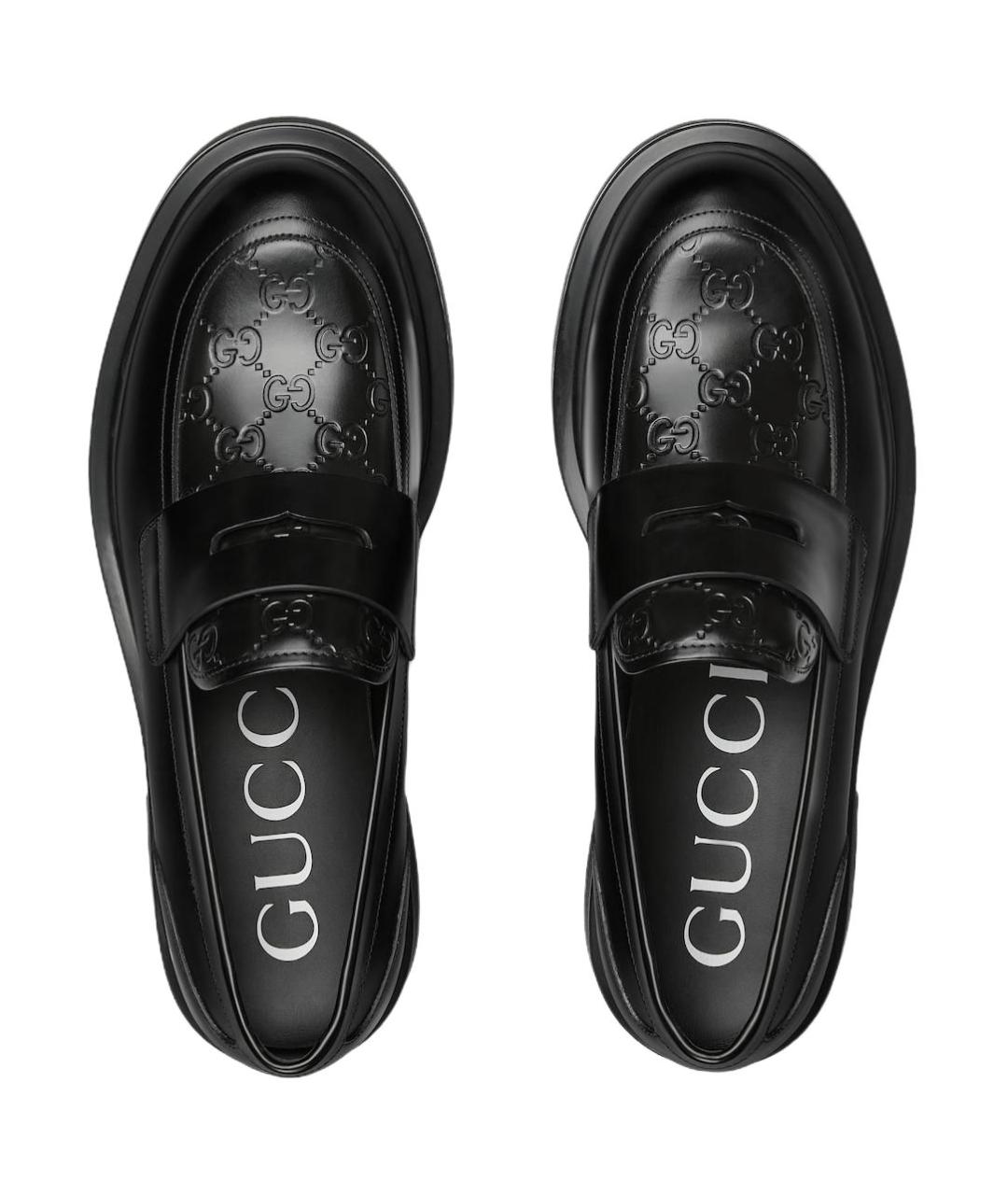 GUCCI Черные кожаные лоферы, фото 4
