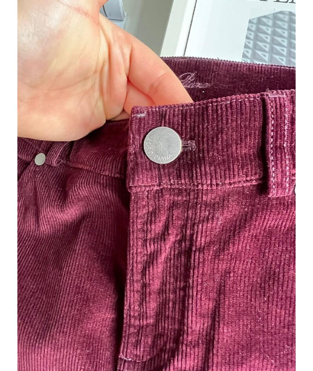 LORO PIANA Бордовые бриджи, фото 5