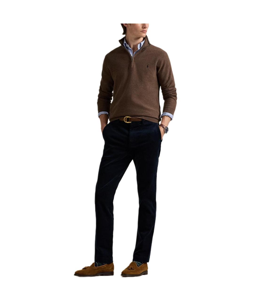 POLO RALPH LAUREN Коричневый джемпер / свитер, фото 2