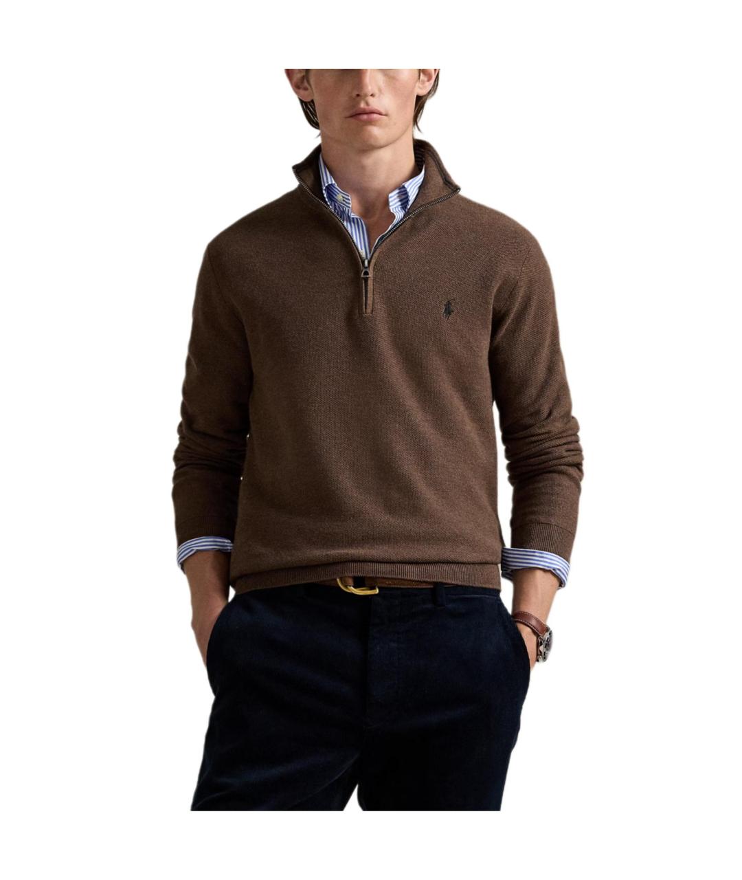 POLO RALPH LAUREN Коричневый джемпер / свитер, фото 3