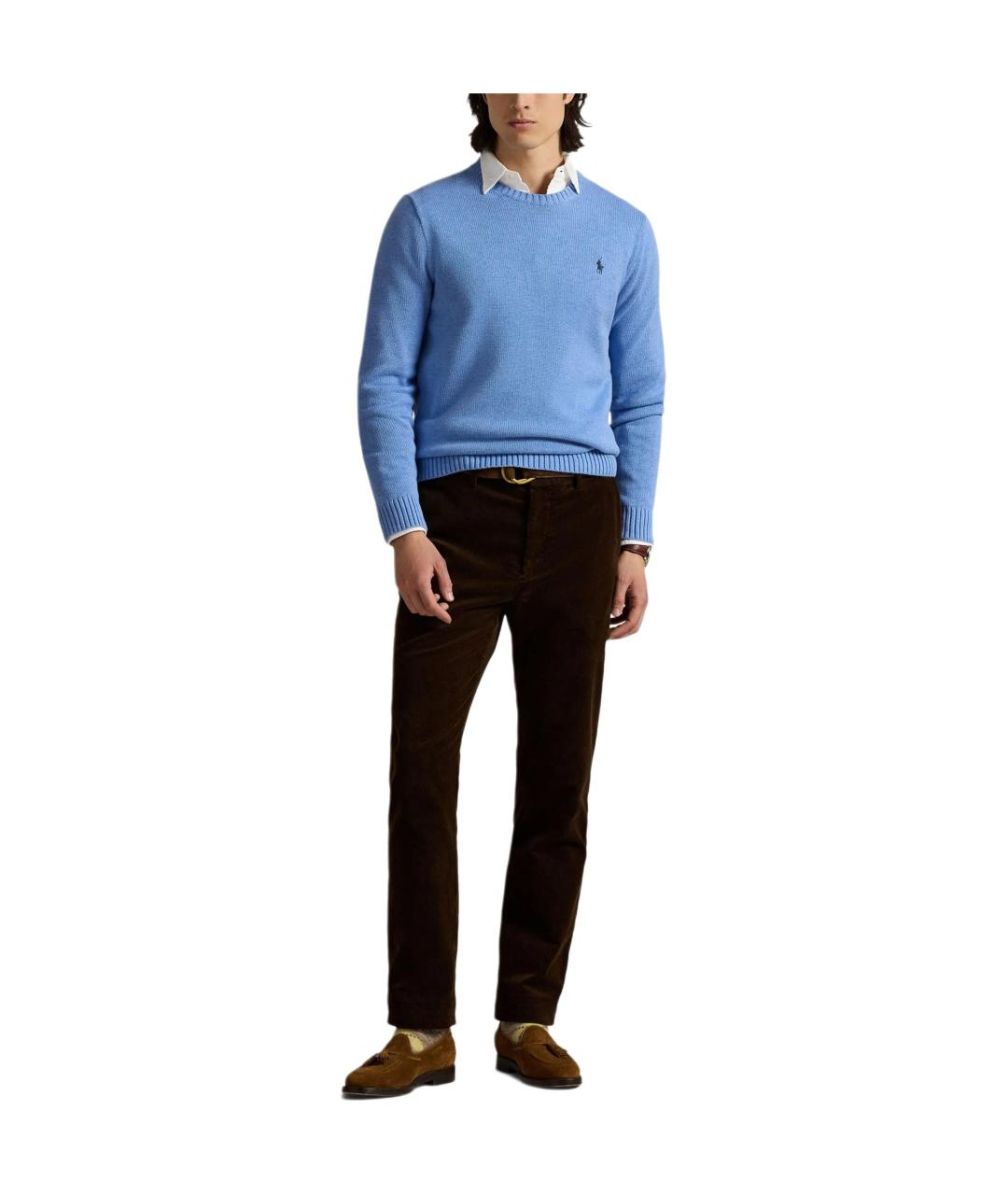 POLO RALPH LAUREN Синий хлопковый джемпер / свитер, фото 2