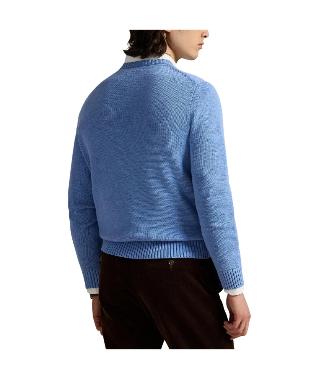 POLO RALPH LAUREN Синий хлопковый джемпер / свитер, фото 4