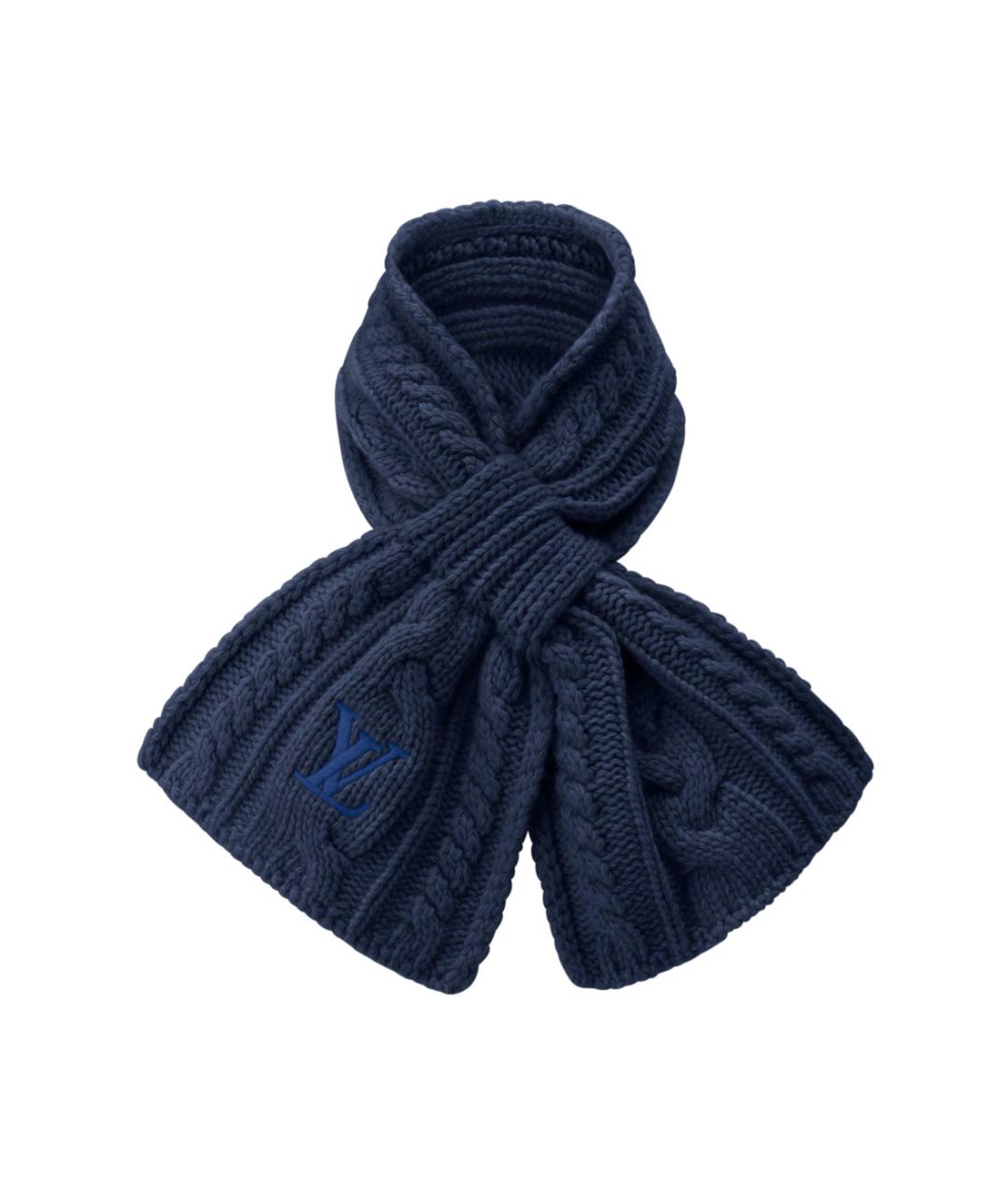 LOUIS VUITTON Синий шарф, фото 1