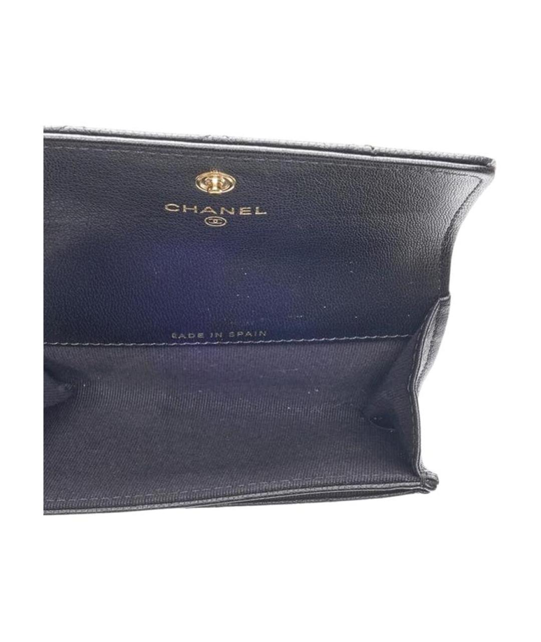 CHANEL Черный кожаный кардхолдер, фото 4